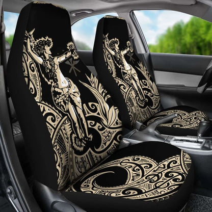 Polynesian Hawaii Car Seat Covers - Hula Girl White - 105905 - YourCarButBetter