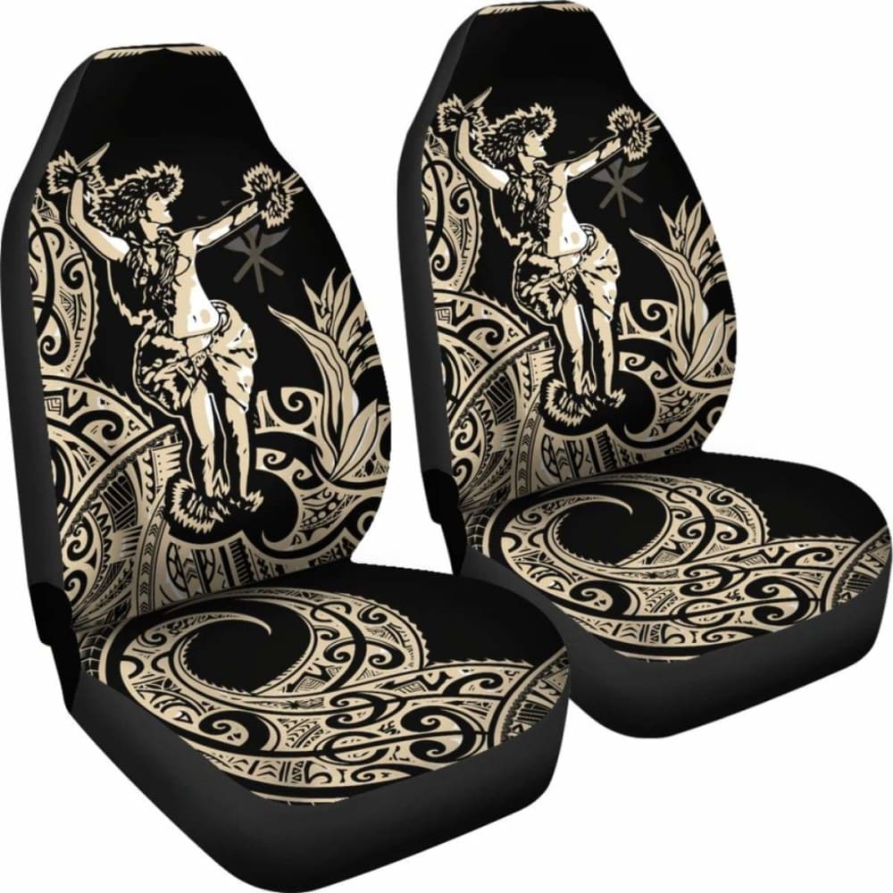 Polynesian Hawaii Car Seat Covers - Hula Girl White - 105905 - YourCarButBetter