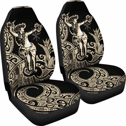 Polynesian Hawaii Car Seat Covers - Hula Girl White - 105905 - YourCarButBetter