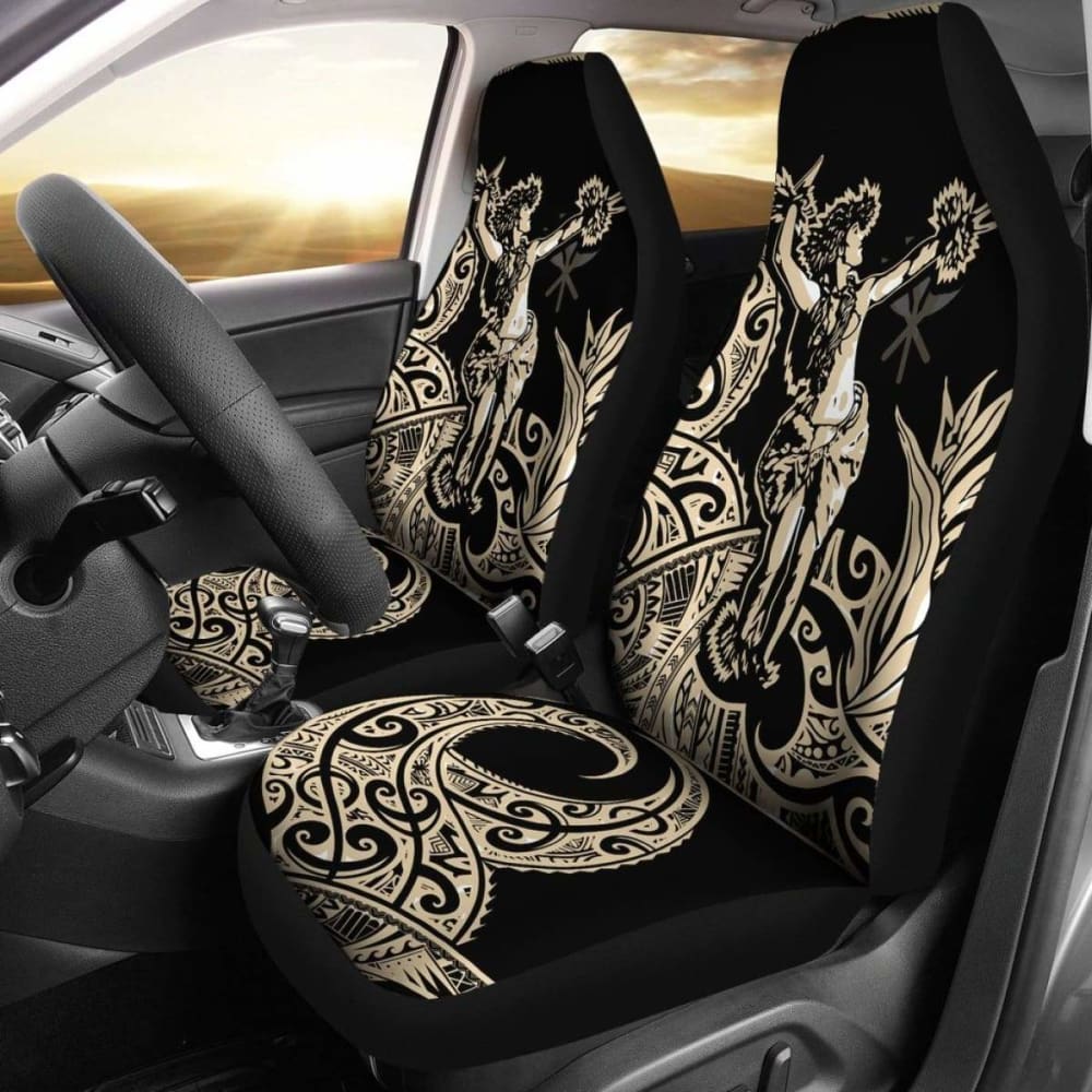 Polynesian Hawaii Car Seat Covers - Hula Girl White - 105905 - YourCarButBetter