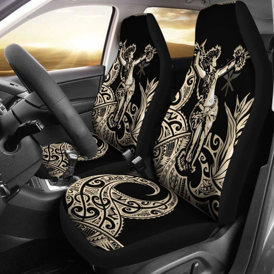 Polynesian Hawaii Car Seat Covers - Hula Girl White - 105905 - YourCarButBetter