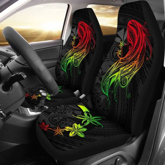 Polynesian Hawaii Car Seat Covers - Kanaka Maoli Girl Hair Plumeria - 105905 - YourCarButBetter
