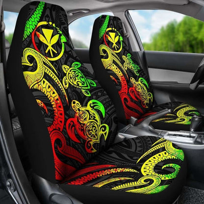 Polynesian Hawaii Car Seat Covers - Reggae Tentacle Turtle - 091114 - YourCarButBetter