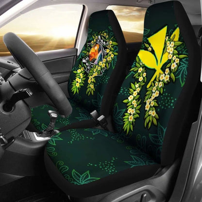 Polynesian Hawaii Car Seat Covers - Ti Leaf Lei Turtle - Amazing 091114 - YourCarButBetter