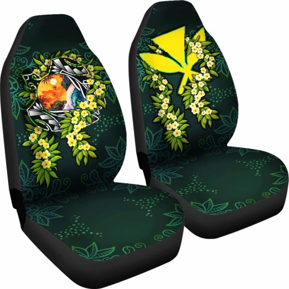 Polynesian Hawaii Car Seat Covers - Ti Leaf Lei Turtle - Amazing 091114 - YourCarButBetter