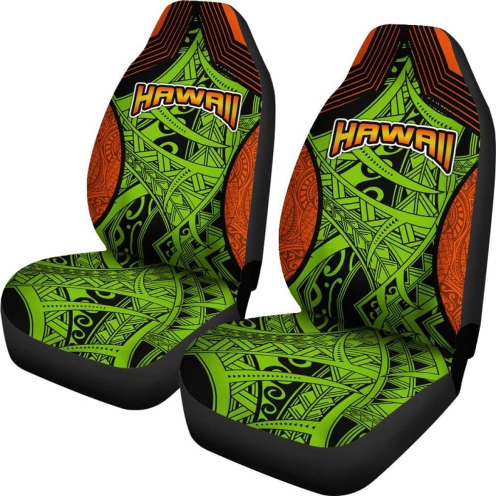 Polynesian Hawaii Car Seat Covers - Tribal Wave - 105905 - YourCarButBetter