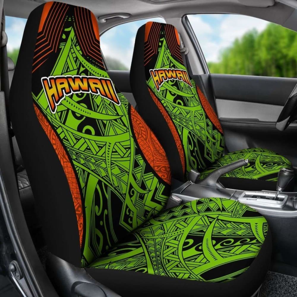 Polynesian Hawaii Car Seat Covers - Tribal Wave - 105905 - YourCarButBetter
