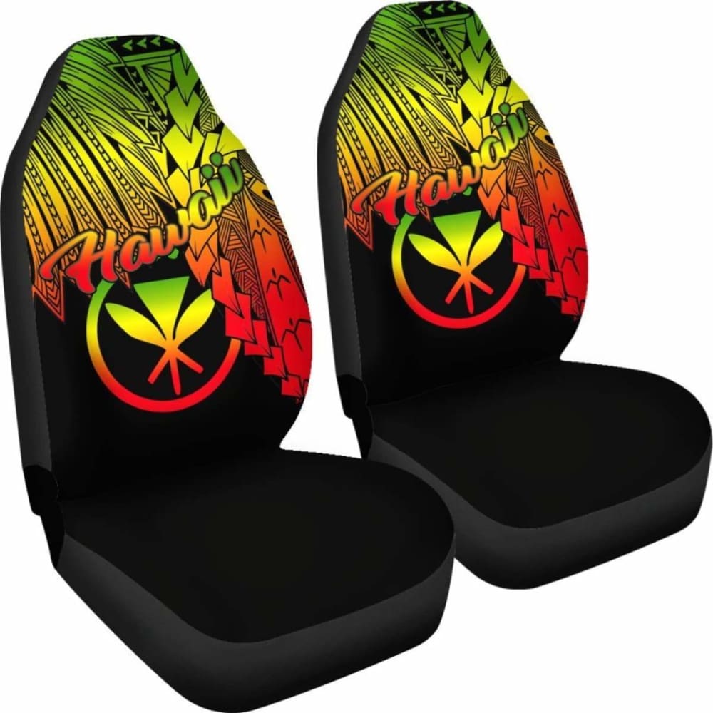 Polynesian Hawaii Car Seat Covers - Tribal Wave Tattoo Reggae - 174914 - YourCarButBetter