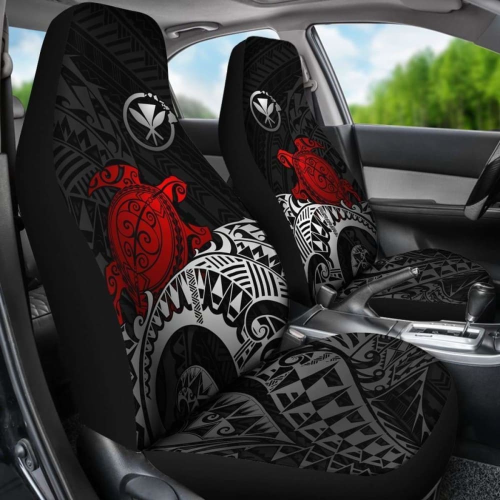 Polynesian Hawaii Car Seat Covers - Polynesian Turtle (Red) - Amazing 091114 - YourCarButBetter