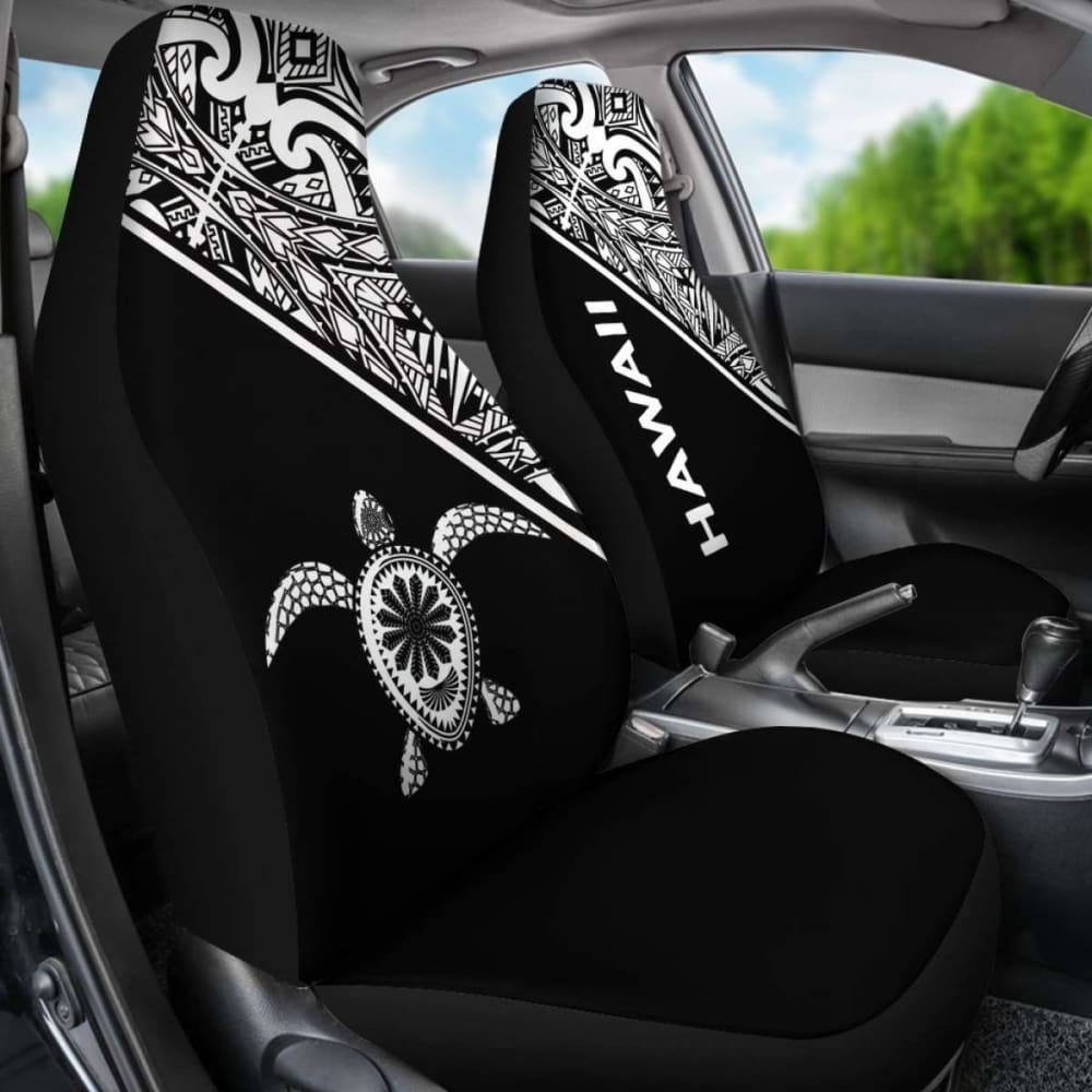 Polynesian Hawaii Turtle Car Seat Covers Curve Black New 091114 - YourCarButBetter