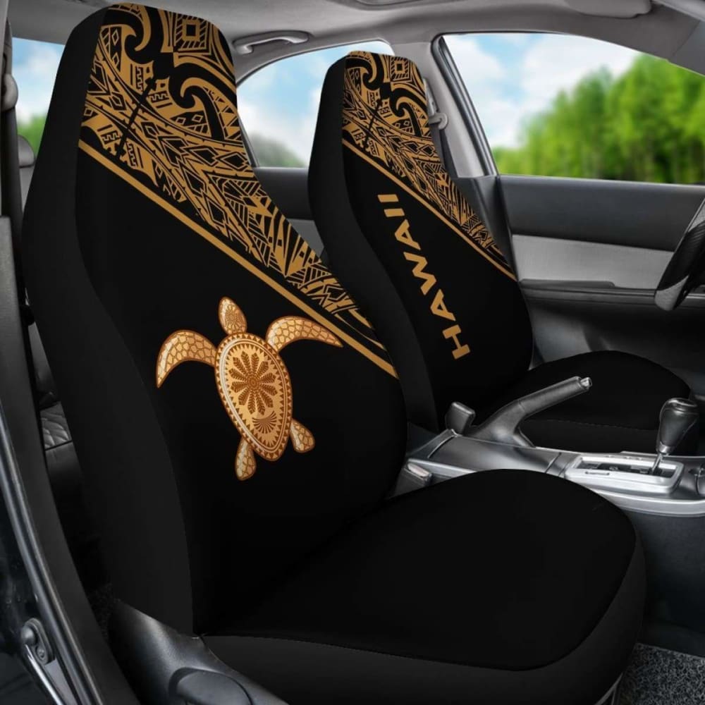 Polynesian Hawaii Turtle Car Seat Covers Curve Gold New 091114 - YourCarButBetter