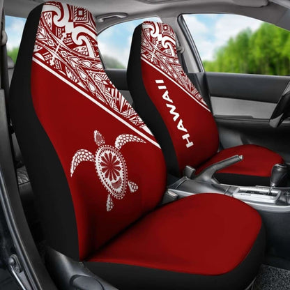 Polynesian Hawaii Turtle Car Seat Covers Curve Red New 091114 - YourCarButBetter