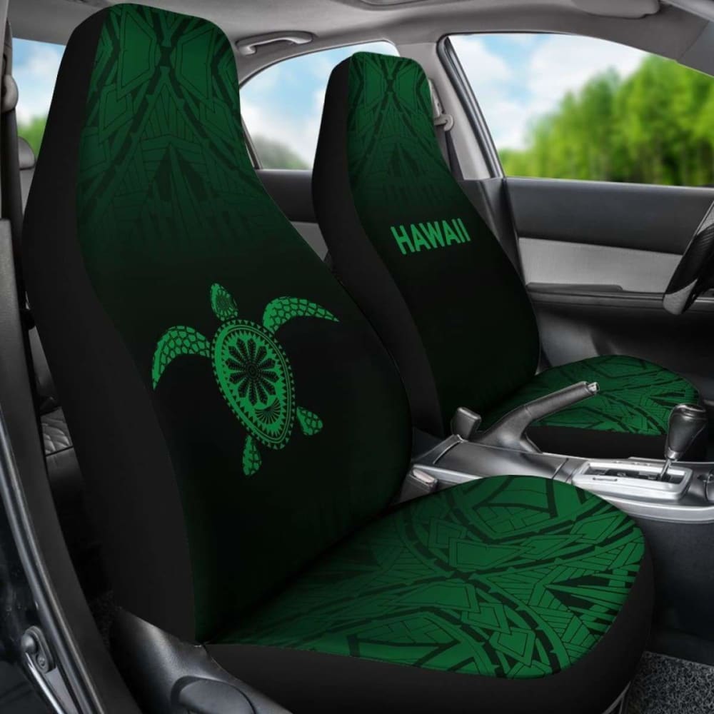 Polynesian Hawaii Turtle Car Seat Covers Fog Green New 091114 - YourCarButBetter