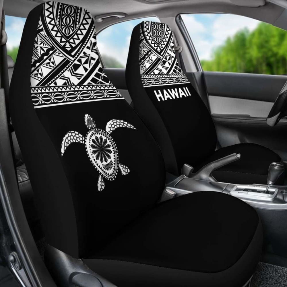 Polynesian Hawaii Turtle Car Seat Covers Horizontal Black New 091114 - YourCarButBetter