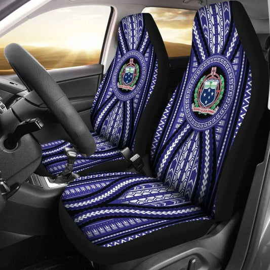 Polynesian Samoa Car Seat Covers Blue Version 105905 - YourCarButBetter