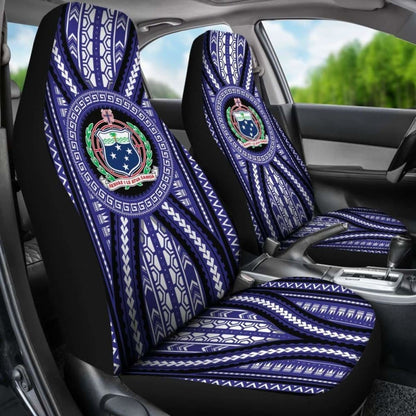 Polynesian Samoa Car Seat Covers Blue Version 105905 - YourCarButBetter