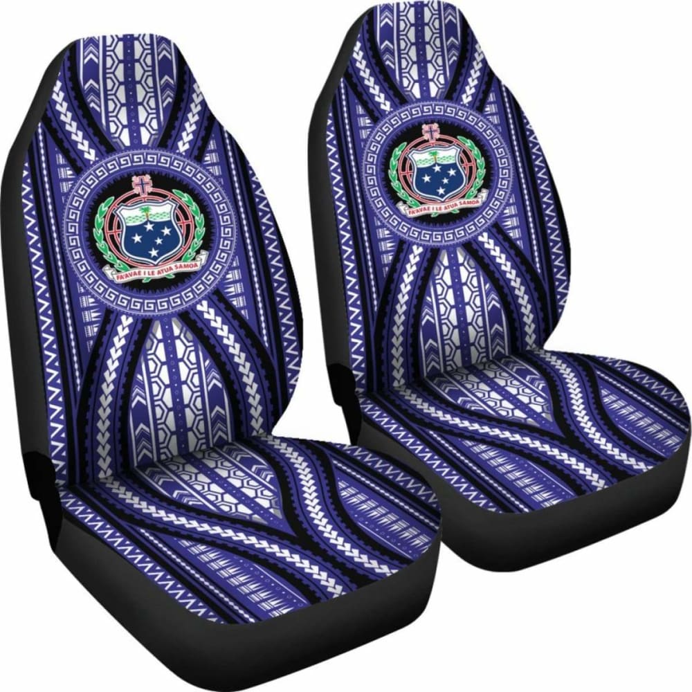 Polynesian Samoa Car Seat Covers Blue Version 105905 - YourCarButBetter