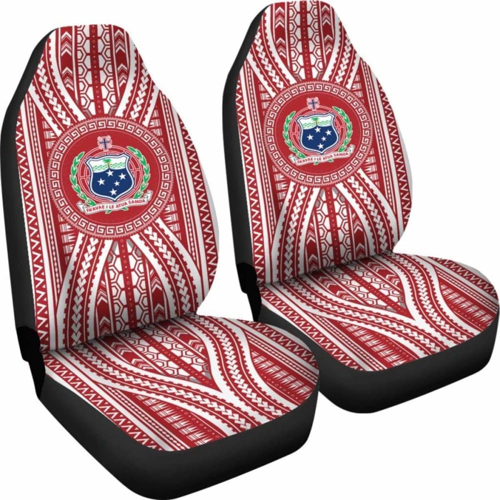 Polynesian Samoa Car Seat Covers Red Version 105905 - YourCarButBetter