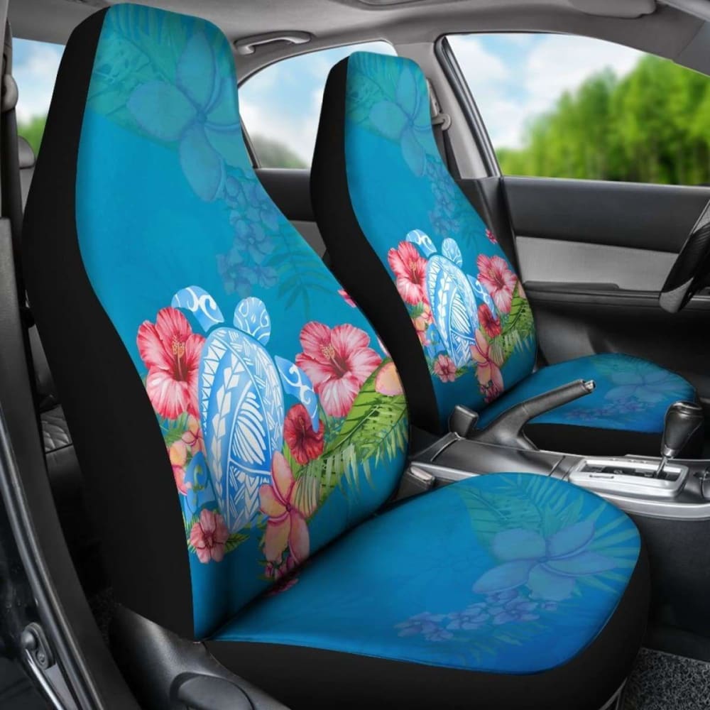 Polynesian Turtle And Hibiscus Hawaiian Car Seat Covers - New 091114 - YourCarButBetter