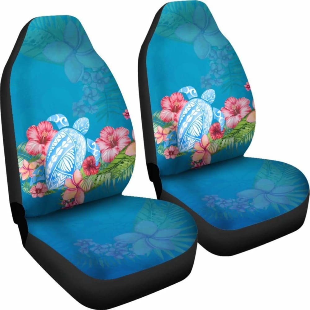 Polynesian Turtle And Hibiscus Hawaiian Car Seat Covers - New 091114 - YourCarButBetter