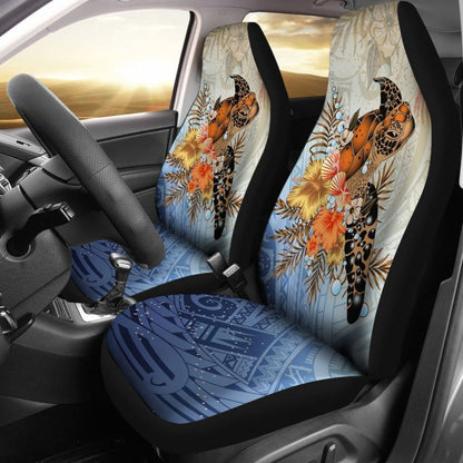Polynesian Turtle Hibiscus Sea Shell Car Seat Covers 101819 - YourCarButBetter