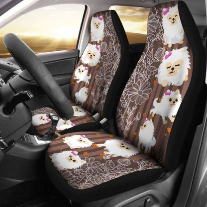 Pomeranian Car Seat Covers 01 195016 - YourCarButBetter