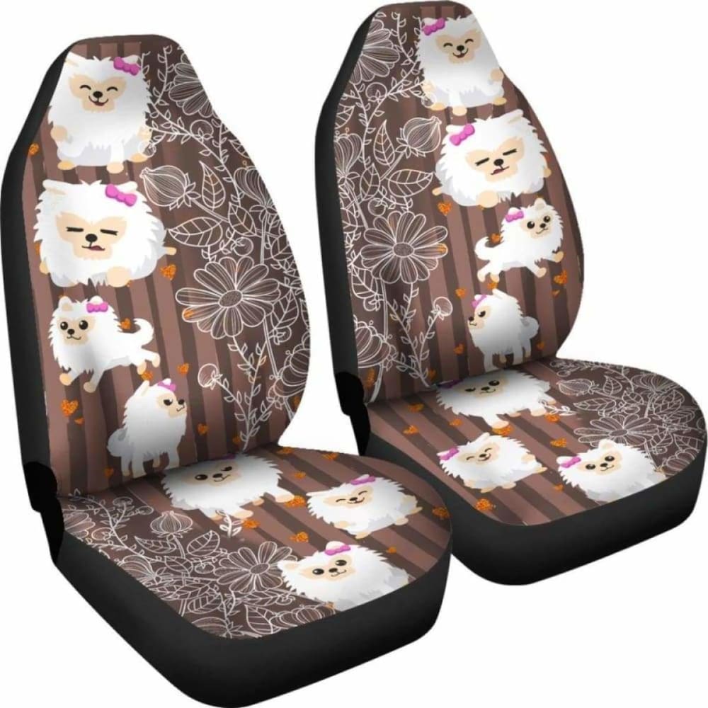 Pomeranian Car Seat Covers 01 195016 - YourCarButBetter