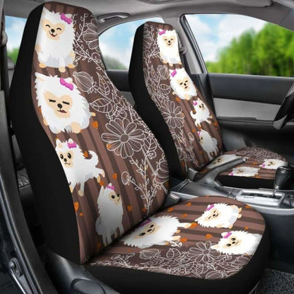 Pomeranian Car Seat Covers 01 195016 - YourCarButBetter