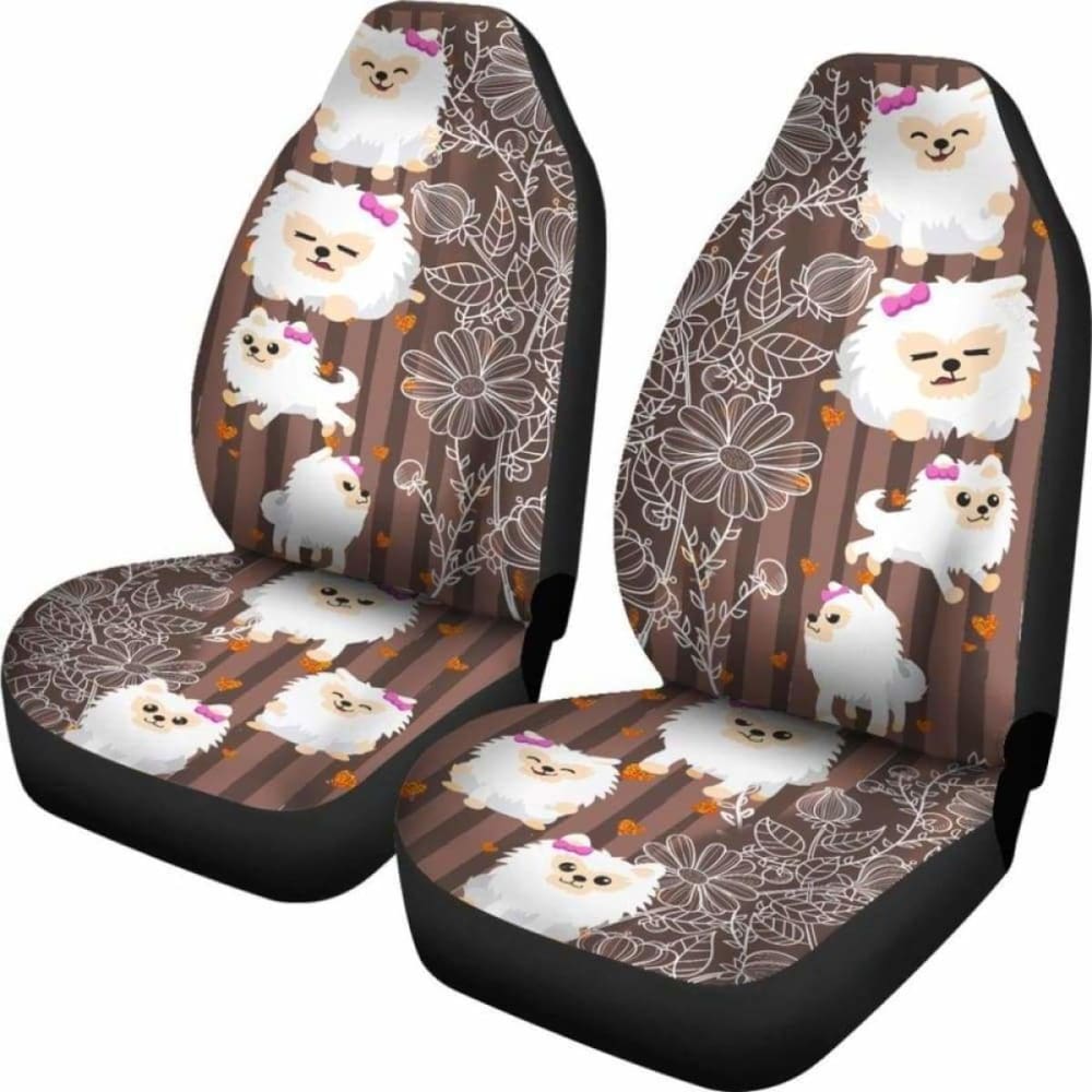 Pomeranian Car Seat Covers 01 195016 - YourCarButBetter
