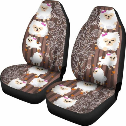 Pomeranian Car Seat Covers 01 195016 - YourCarButBetter