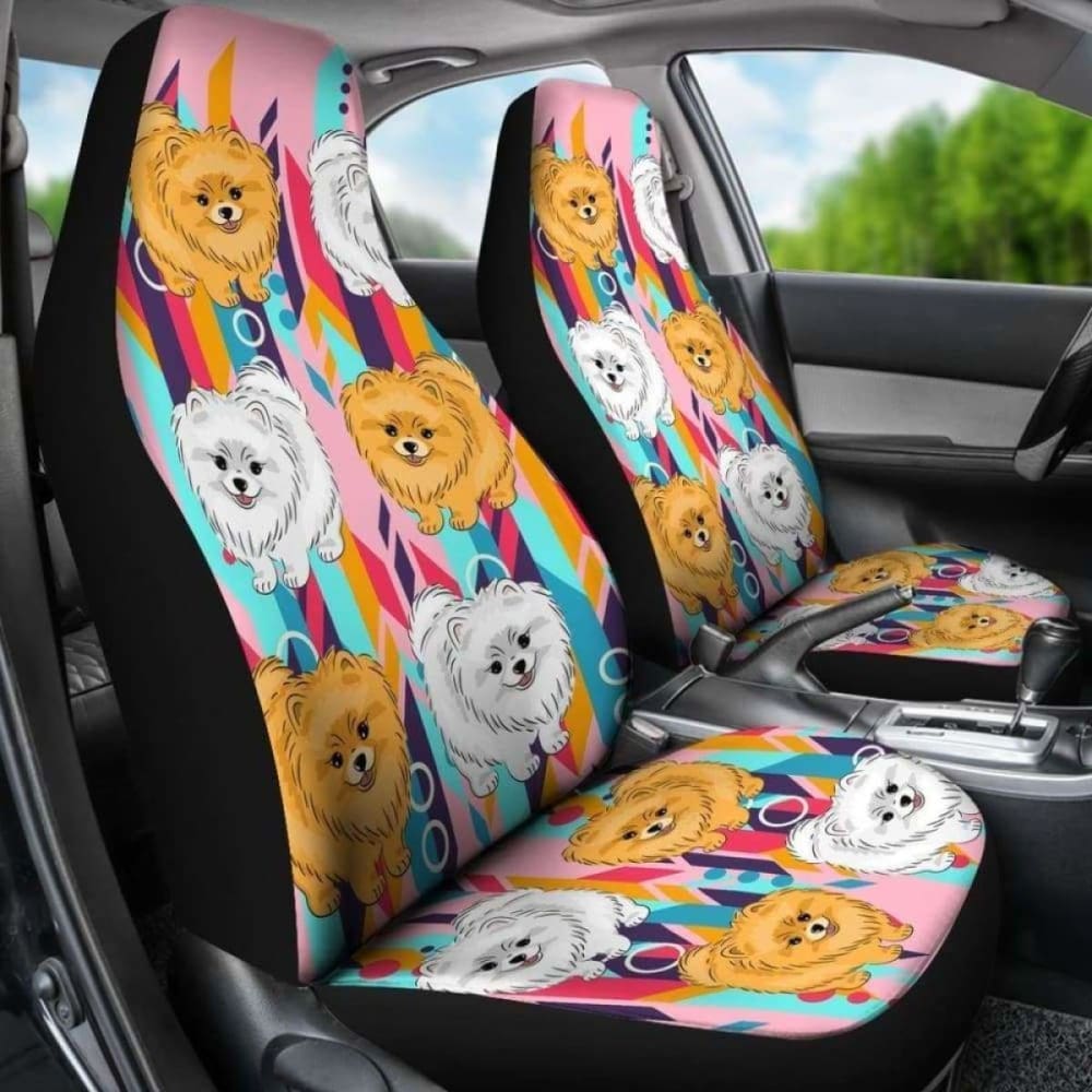 Pomeranian Car Seat Covers 05 195016 - YourCarButBetter