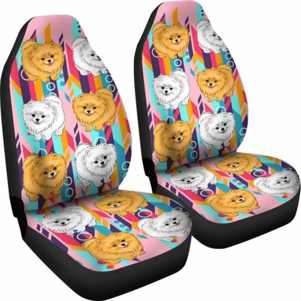 Pomeranian Car Seat Covers 05 195016 - YourCarButBetter