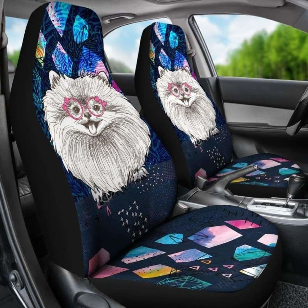 Pomeranian Car Seat Covers 052 195016 - YourCarButBetter