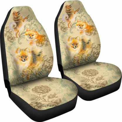Pomeranian Car Seat Covers 195016 - YourCarButBetter