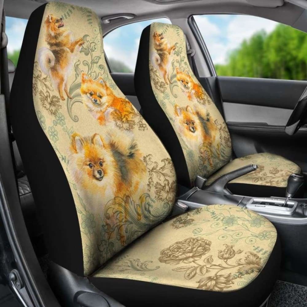 Pomeranian Car Seat Covers 195016 - YourCarButBetter