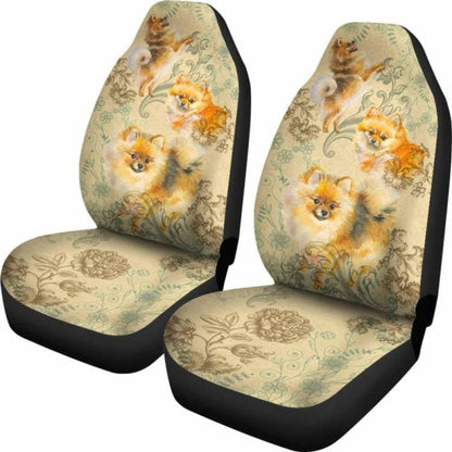 Pomeranian Car Seat Covers 195016 - YourCarButBetter