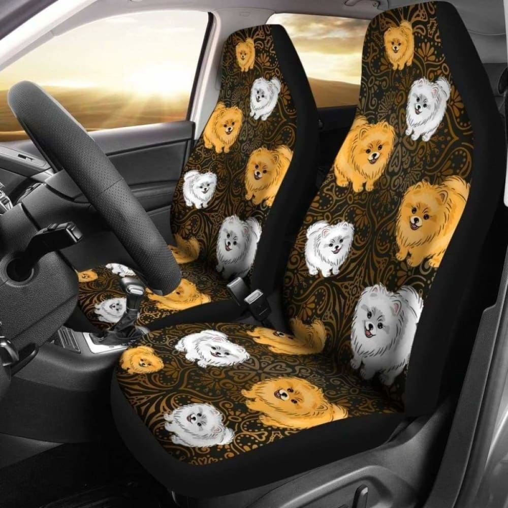 Pomeranian Car Seat Covers 31 195016 - YourCarButBetter