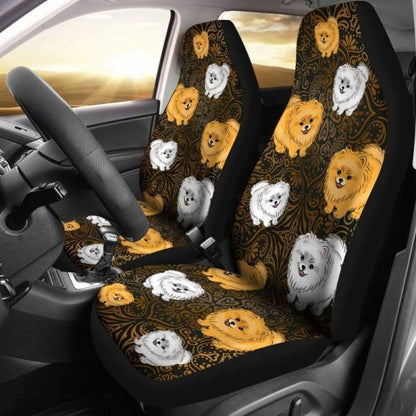 Pomeranian Car Seat Covers 31 195016 - YourCarButBetter