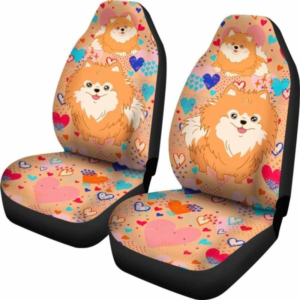 Pomeranian Car Seat Covers 50 195016 - YourCarButBetter