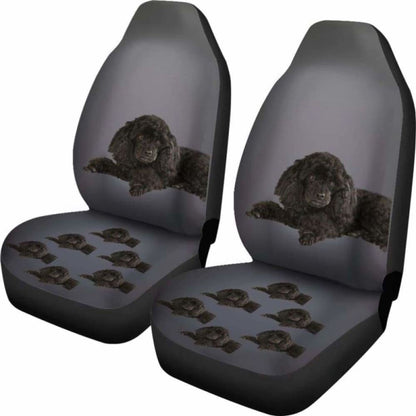 Poodle Car Seat Cover Black 110424 - YourCarButBetter