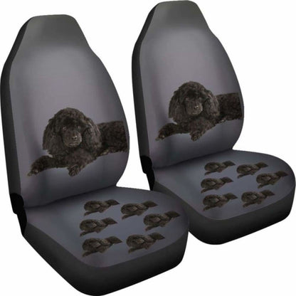Poodle Car Seat Cover Black 110424 - YourCarButBetter