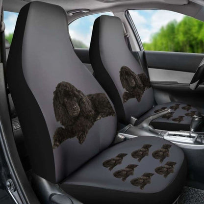 Poodle Car Seat Cover Black 110424 - YourCarButBetter