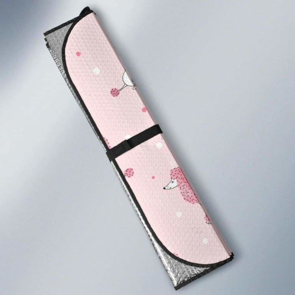 Poodle Dog Pink Color Theme Car Auto Sun Shades 104020 - YourCarButBetter