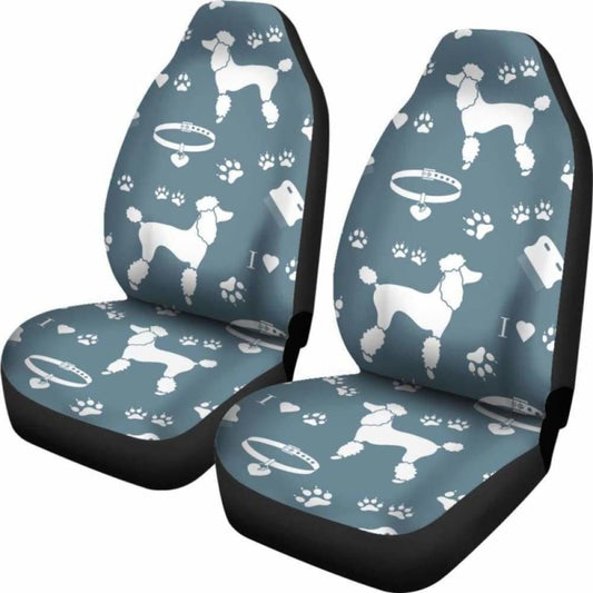 Poodle Dogs Pets Animal Car Seat Covers 110424 - YourCarButBetter