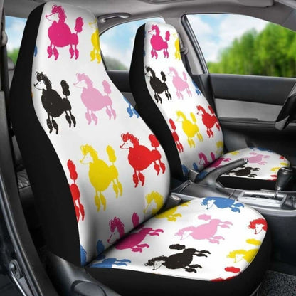 Poodle Dogs Pets Animals Car Seat Covers 110424 - YourCarButBetter