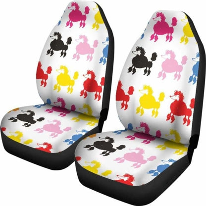 Poodle Dogs Pets Animals Car Seat Covers 110424 - YourCarButBetter