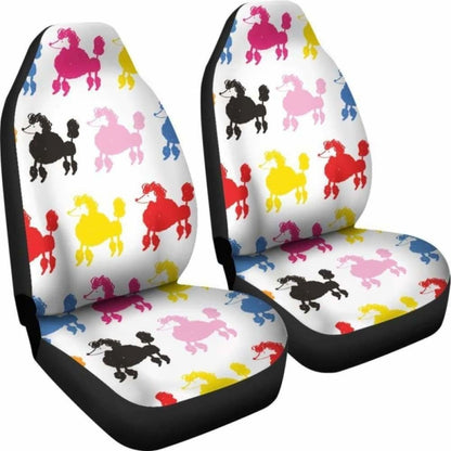 Poodle Dogs Pets Animals Car Seat Covers 110424 - YourCarButBetter