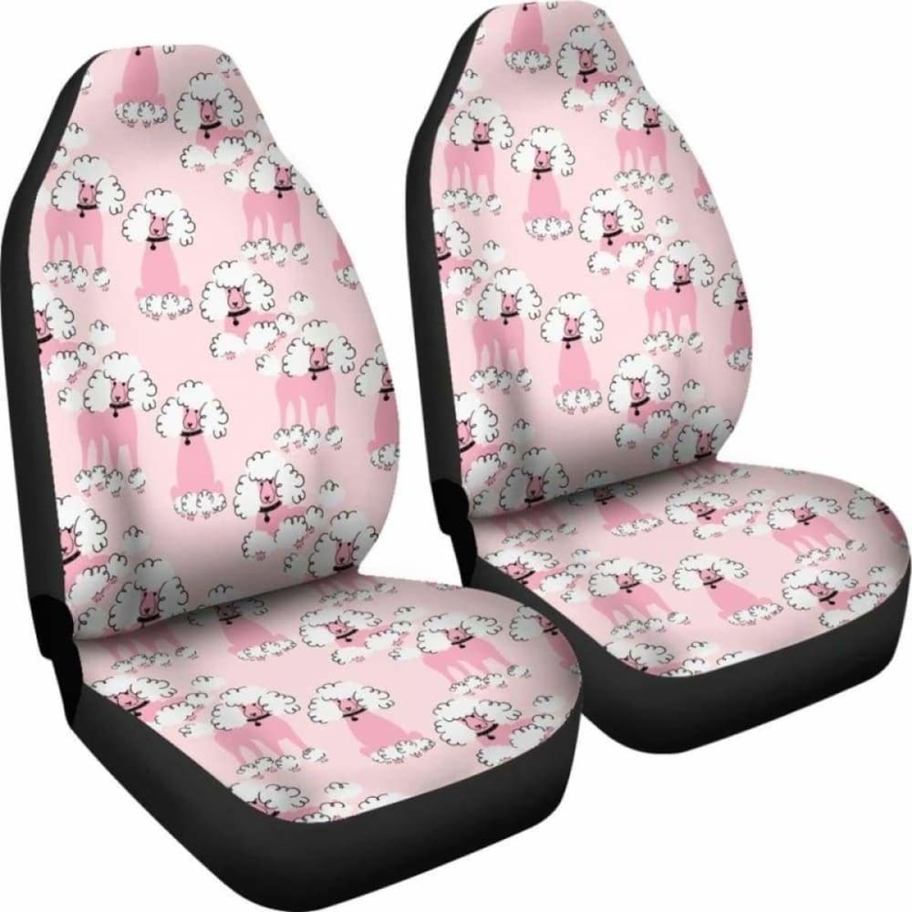 Poodle Pink Color Patterns Car Seat Covers 110424 - YourCarButBetter