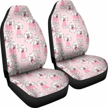 Poodle Pink Color Patterns Car Seat Covers 110424 - YourCarButBetter