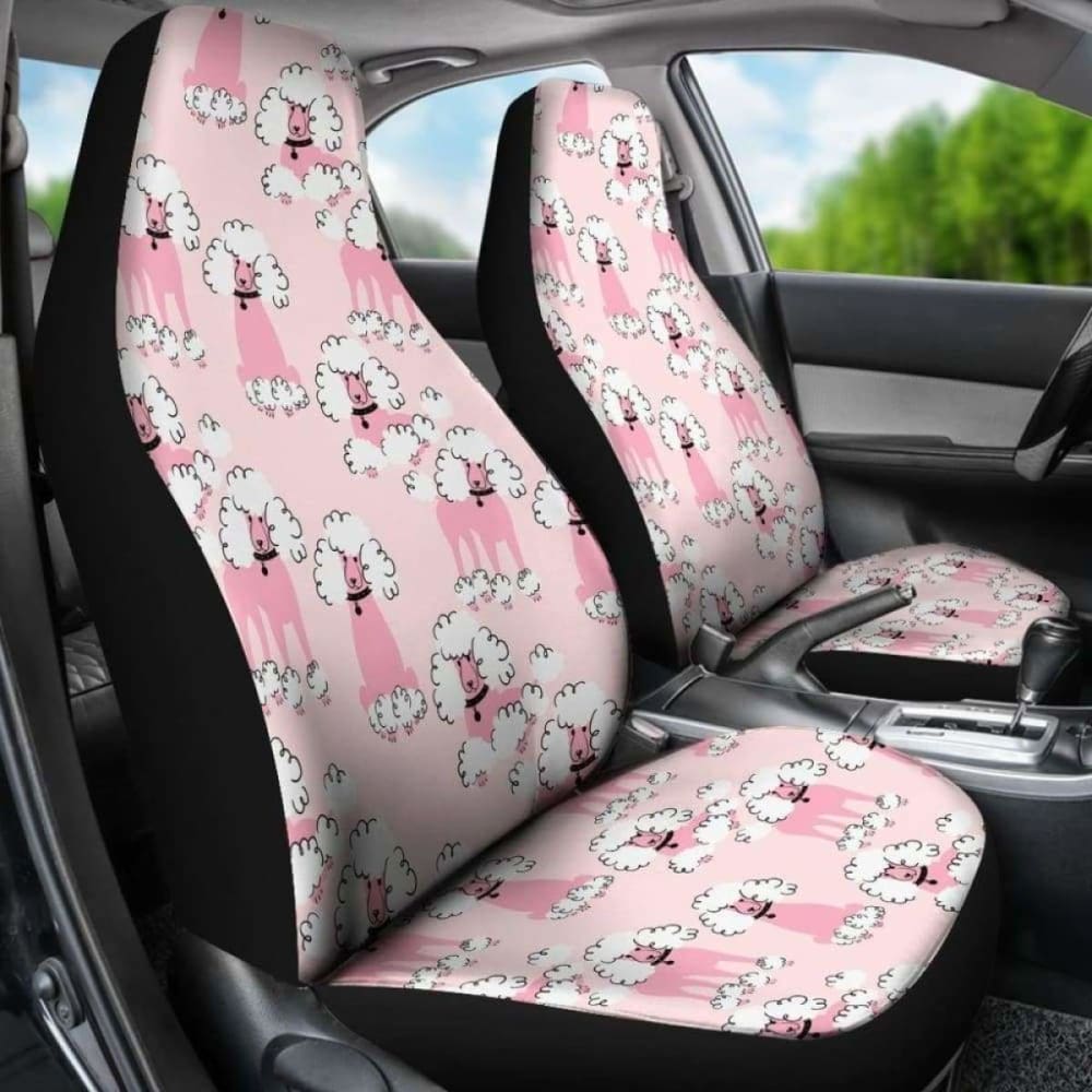 Poodle Pink Color Patterns Car Seat Covers 110424 - YourCarButBetter